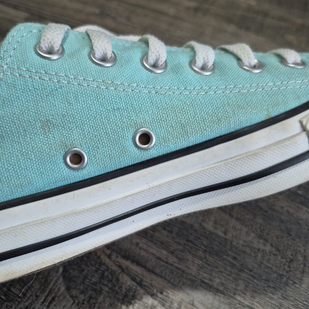 Converse All Star Low Top Sneakers Unisex Mens 8 Womens 10 Light Blue Shoes - Picture 11 of 16